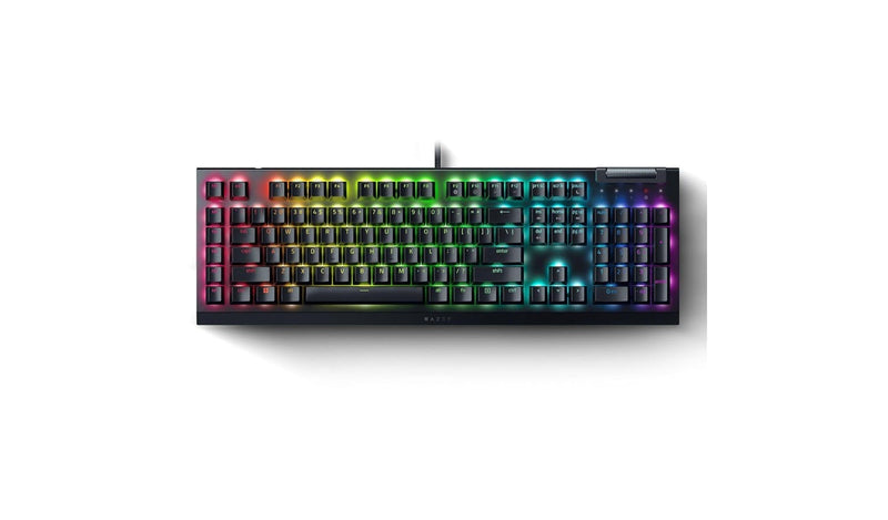 Razer BlackWidow V4 X Yellow Switch Mechanical Gaming Keyboard Black