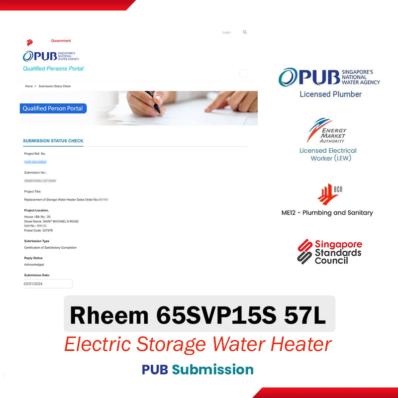 Rheem 57L Electric Storage Water Heater 65SVP15S