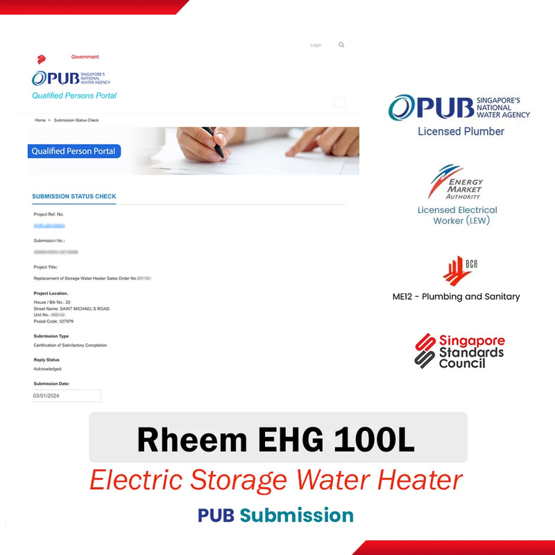 Rheem 100L Electric Storage Water Heater EHG 100L