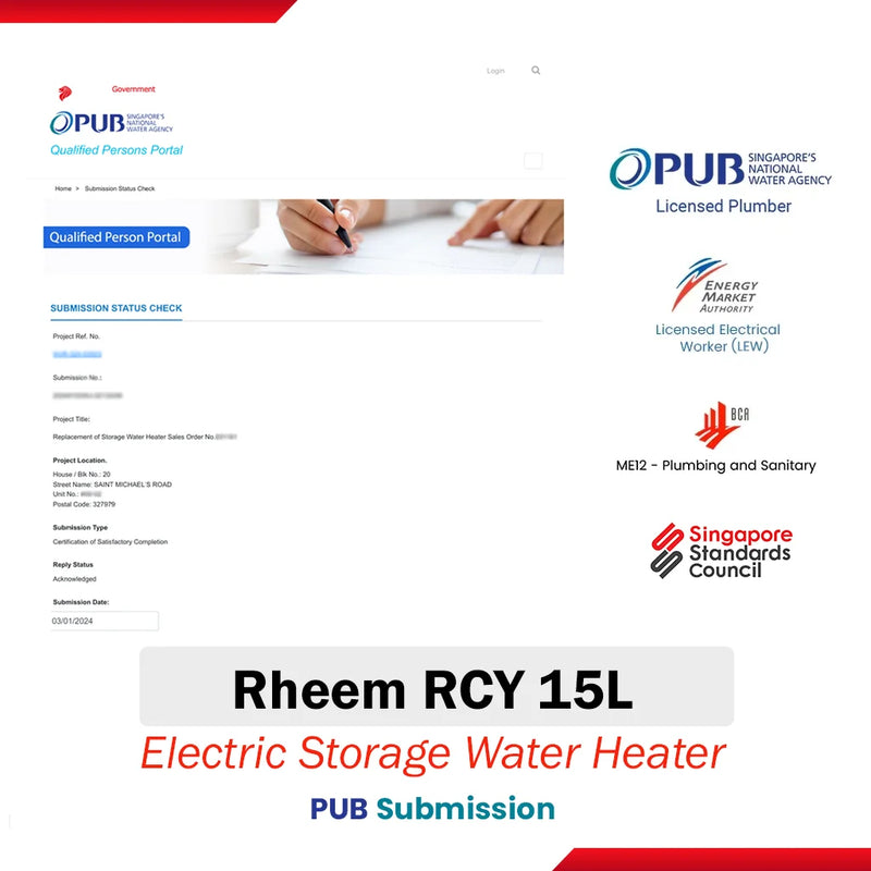 Rheem 15L Electric Storage Water Heater RCY 15L