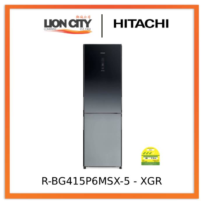 Hitachi R-BG415P6MSX-5 - GBK / XGR 330L 2 Door  Bottom Freezer