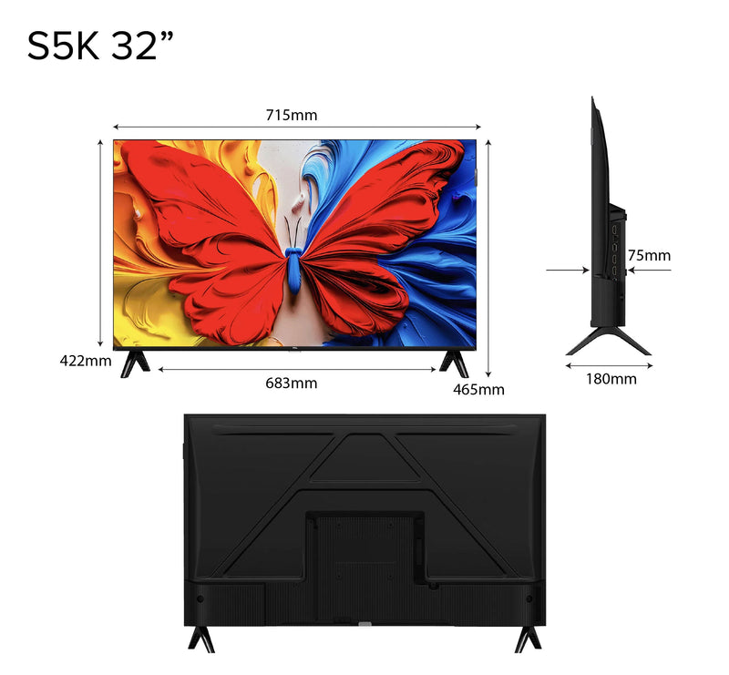 TCL S5K QLED TV Dolby Audio HDR 10 Google TV