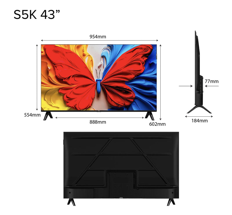 TCL S5K QLED TV Dolby Audio HDR 10 Google TV
