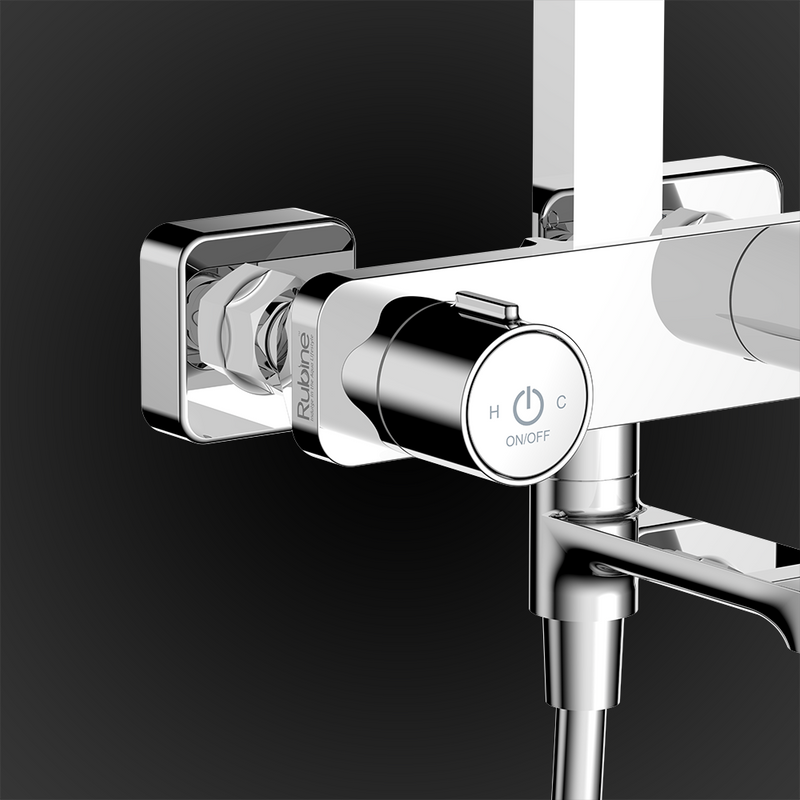 Rubine RSC-PUSHSTOP-S81-CH Rainshower Column Mixer Chrome