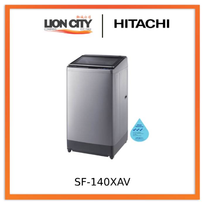 Hitachi SF-140XAV Top Loading with Glass Top Dynamic-Stream Wash