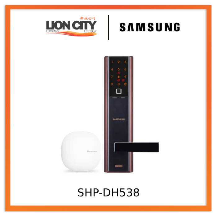 Samsung SHP-DH538 Fingerprint Doorlock + Smartthings Hub & Free IP Camera