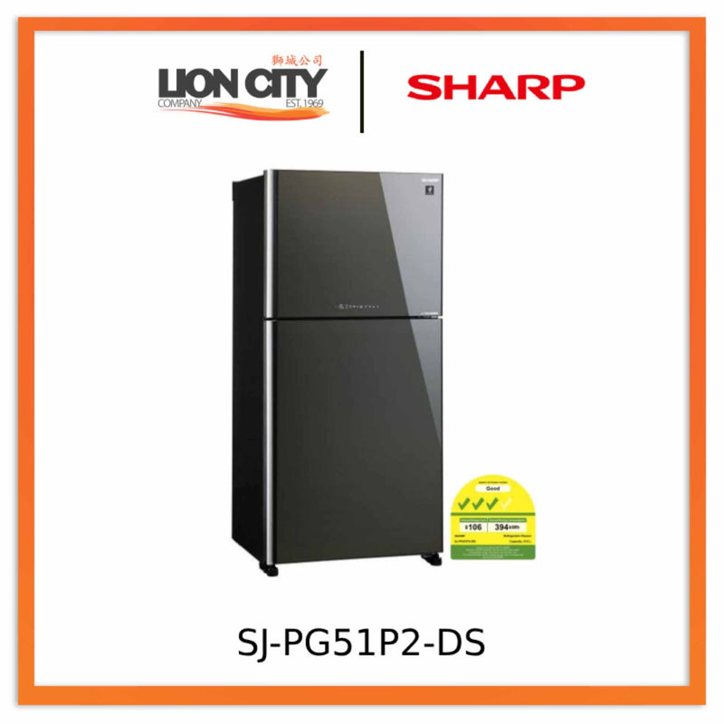 Sharp SJ-PG51P2-BK/DS 512L Grand Top Refrigerator