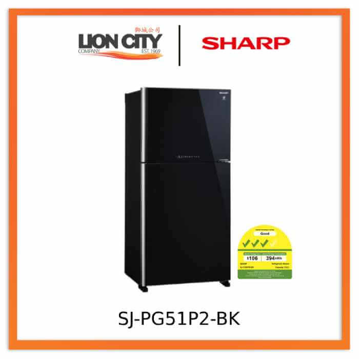 Sharp SJ-PG51P2-BK/DS 512L Grand Top Refrigerator