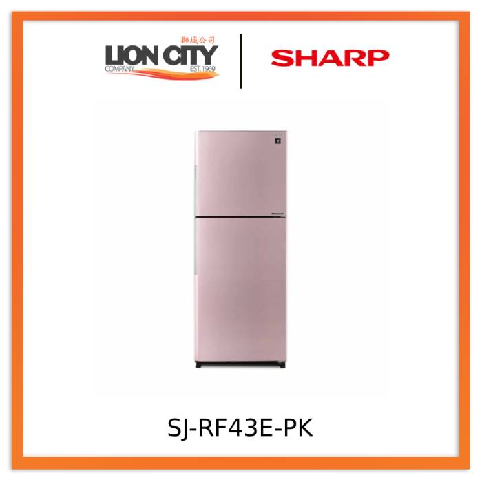 Sharp SJ-RF43E-DS/SL/PK/BL/WH 427L 2 Door Refrigerator