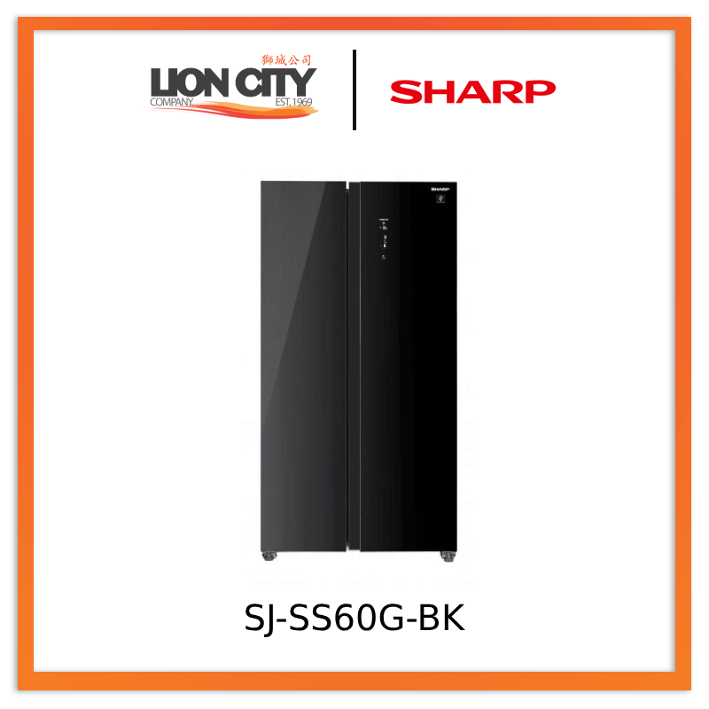 Sharp 599L SJ-SS60G-BK 2 Door Refrigerator