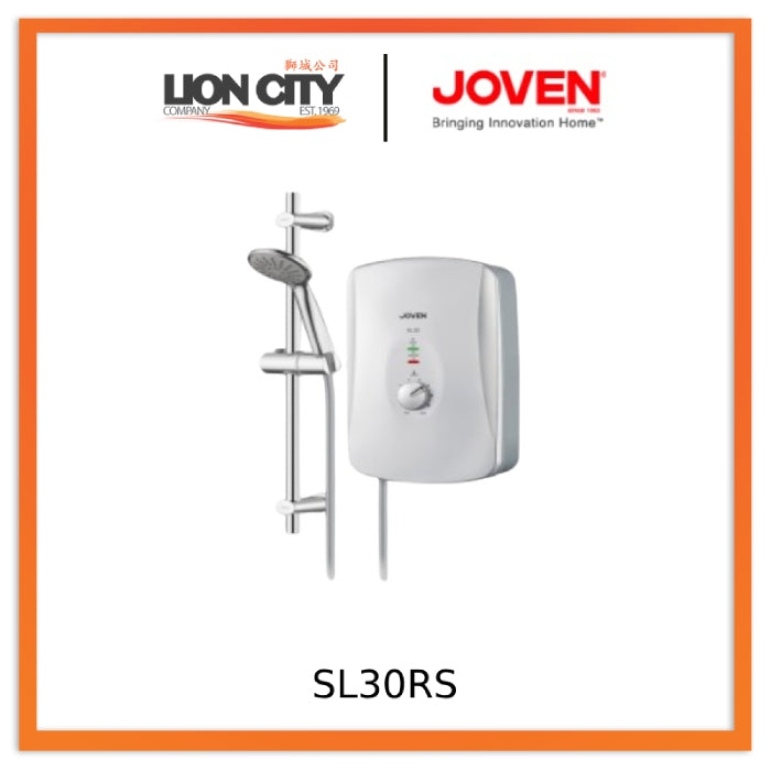 Joven SL30RS Silver/Grey Instant Water Heater with Rain Shower Set