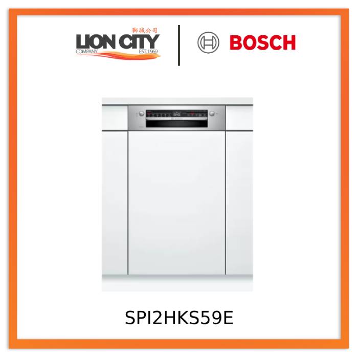 Bosch SPI2HKS59E 2 Semi-integrated dishwasher 45 cm Stainless steel