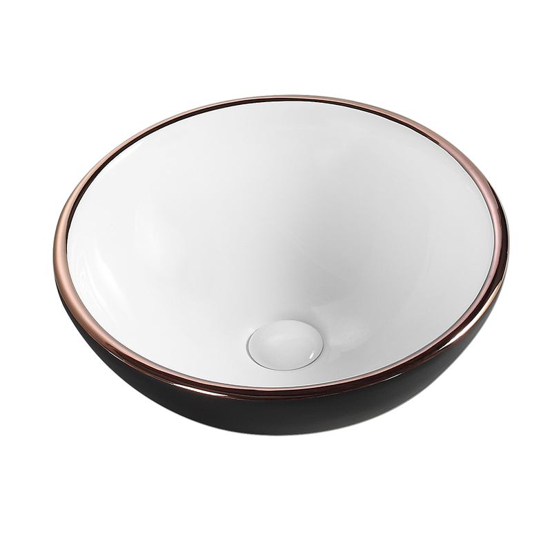 Rubine SPIN 40B-BW Ceramic Basin Matte Black/White