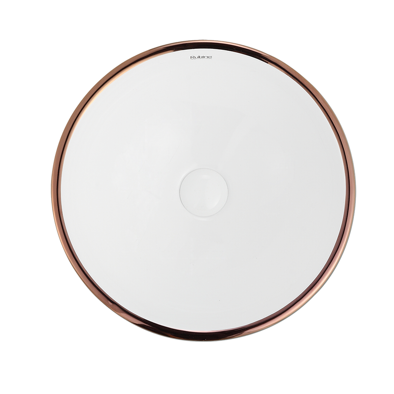 Rubine SPIN 40B-BW Ceramic Basin Matte Black/White