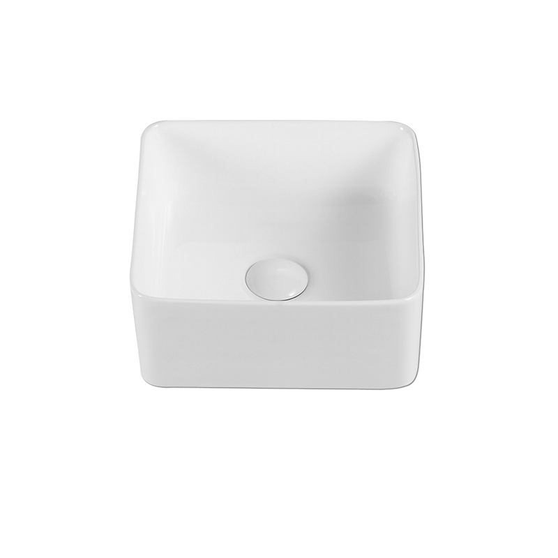 Rubine SQ 30 Ceramic Basin Gloss White