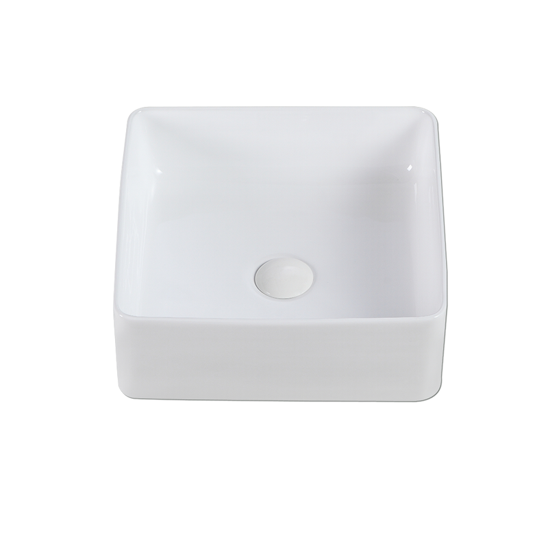 Rubine SQ 36 36cm Countertop Ceramic Basin Gloss White