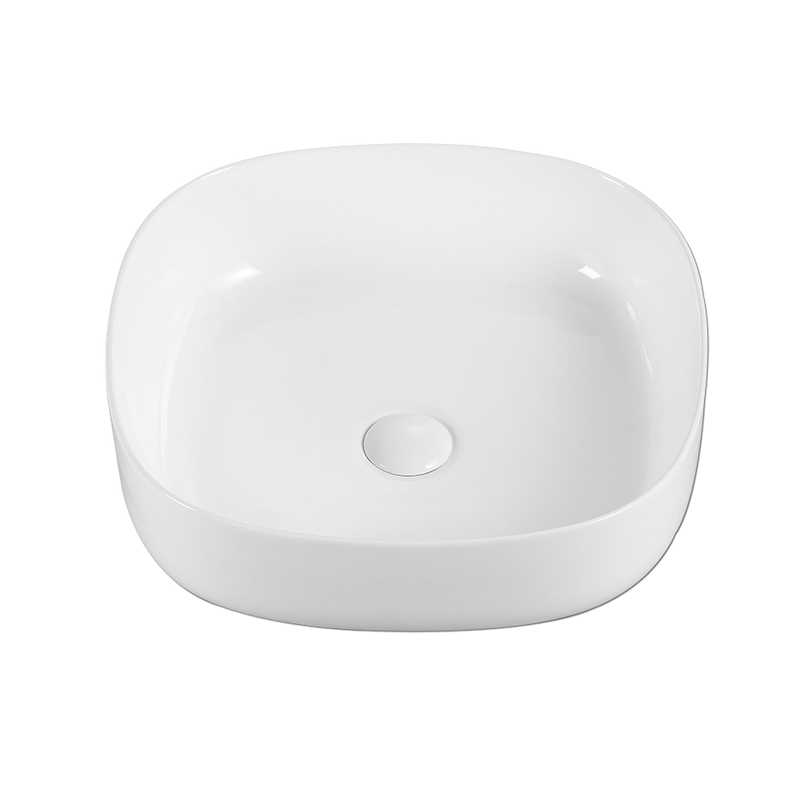 Rubine SQ 45 Ceramic Basin Gloss White