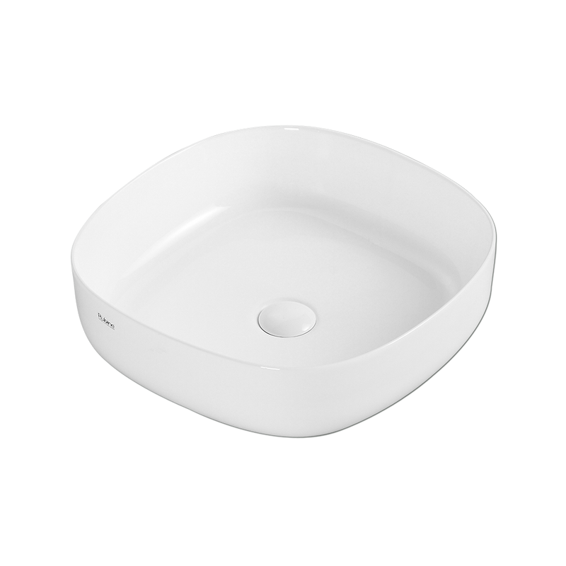Rubine SQ 45 Ceramic Basin Gloss White