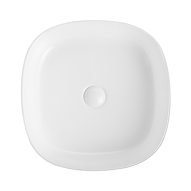 Rubine SQ 45 Ceramic Basin Gloss White