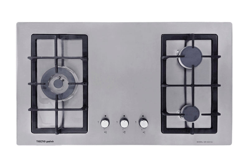 Tecno 86cm 3-Burner Stainless Steel Hob SR838SV