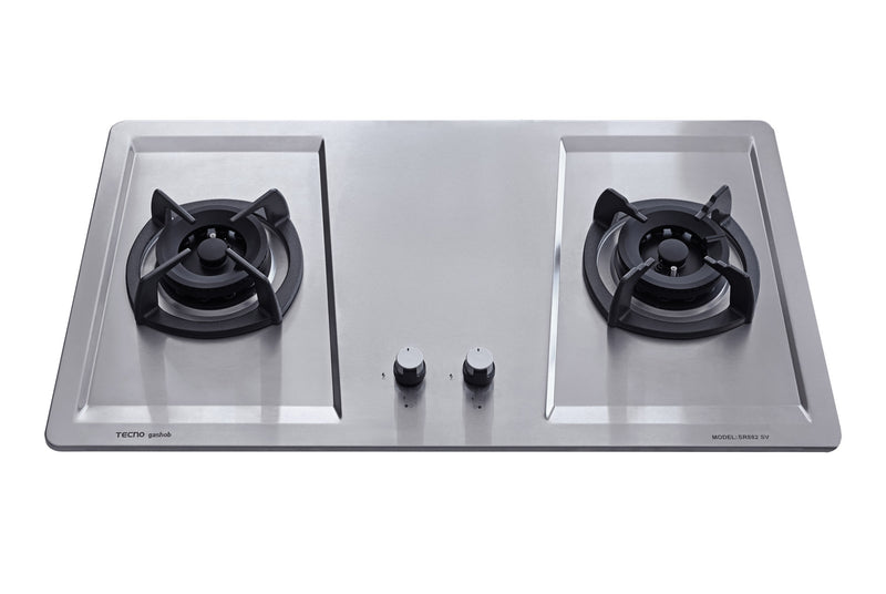Tecno 86cm 2-Burner Stainless Steel Cooker Hob SR 882SV