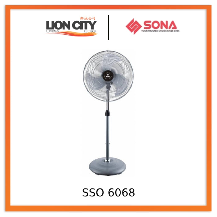 Sona SSO 6068 20" Oscillator Stand Fan (130W)