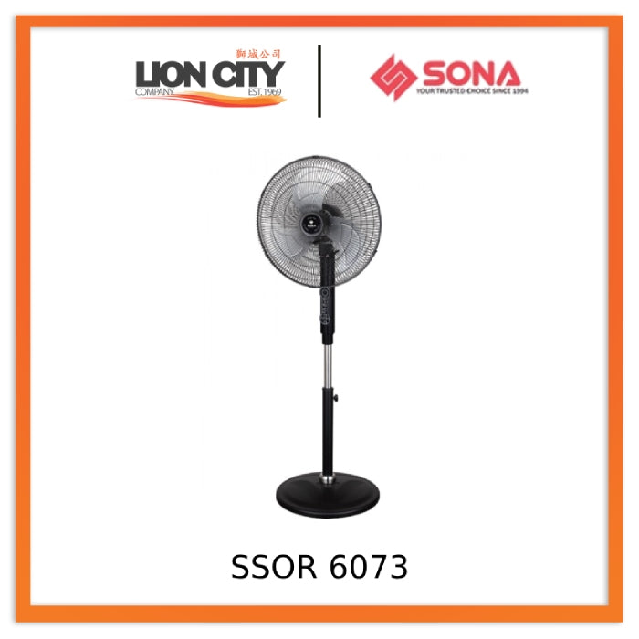 Sona SSOR 6073 18" Remote Power Stand Fan (100W)