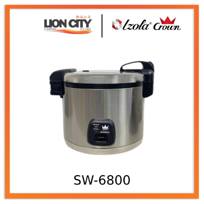 Crown SW-6800 6 Litre Keep Warm Rice Cooker