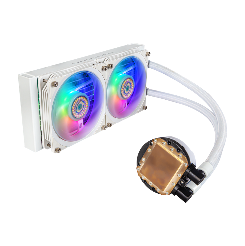 Cooler Master MLY-D24M-A23PZ-RW CM MASTERLIQUID PL240 FLUX ARGB CPU COOLER - WHITE