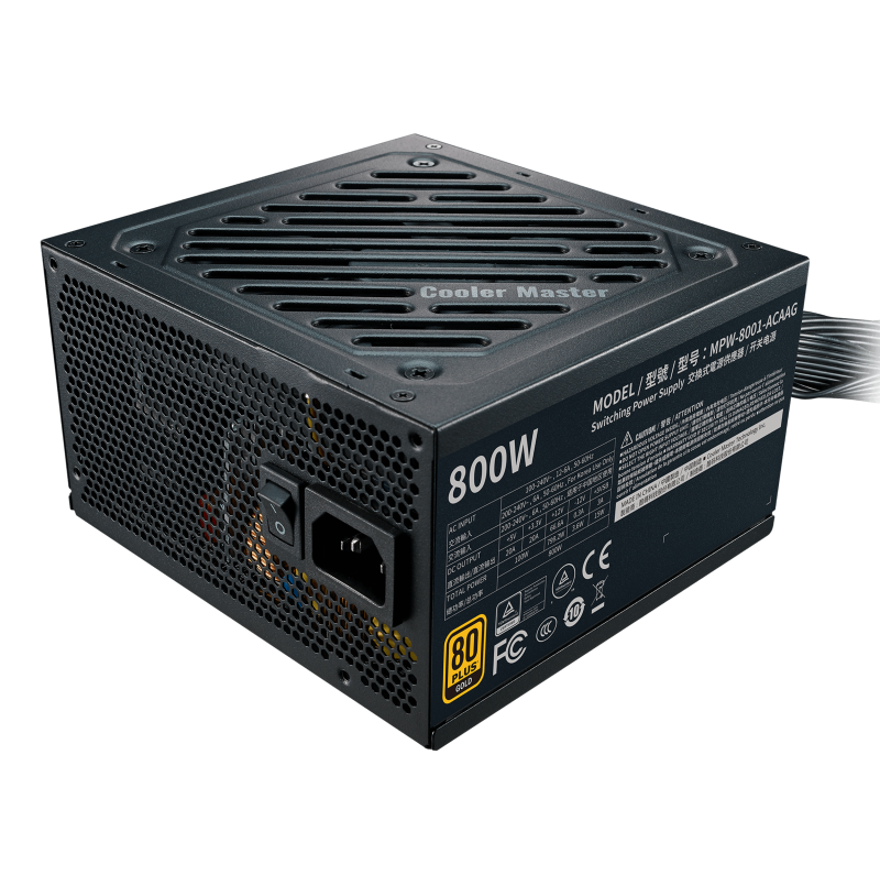 Cooler Master MPW-8001-ACAAG-UK CM G800 GOLD NON MODULAR PSU (5Y)