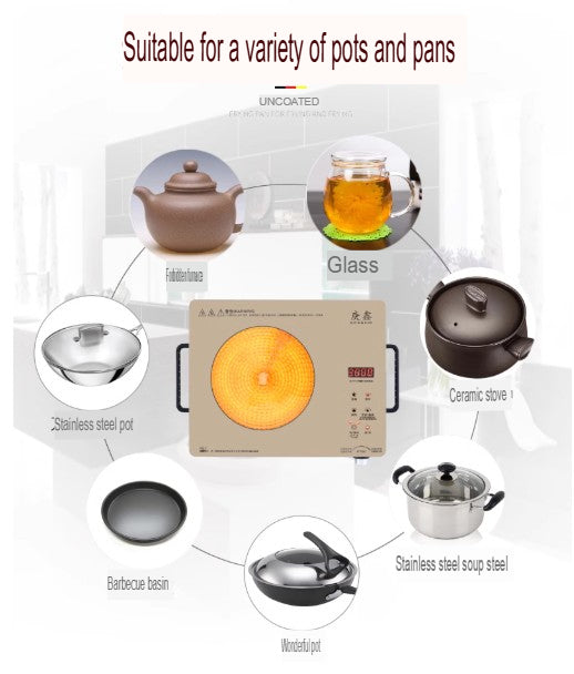 Geng Xin MD-35019 electric ceramic stove 2600w high power smart home light wave stove stir-fry soup hot pot