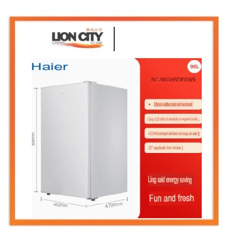 Haier 90litres Bar Fridge BC-90GHSDE0W9 1 year warranty 3pin plug