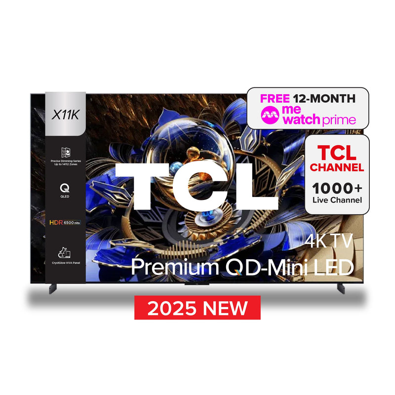 TCL X11K Premium QD-Mini LED TV 85 98