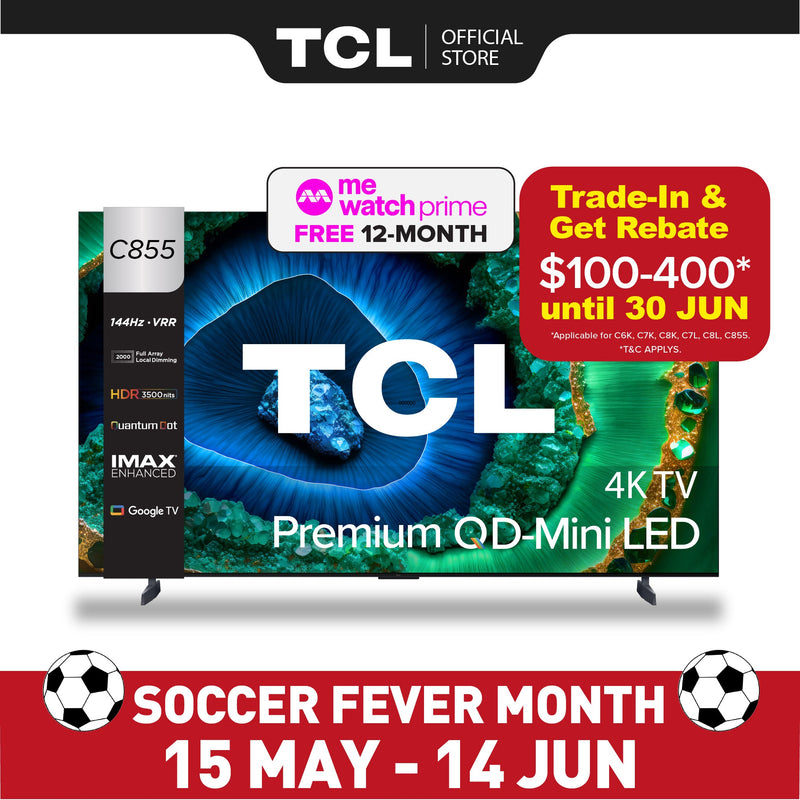 TCL C855 Premium QD-Mini LED TV 85 Inch