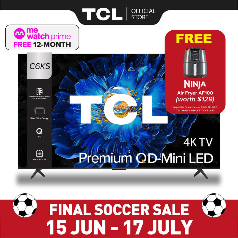 TCL C6KS 4K QD Mini-LED TV 55‑75 Inch Smart Google