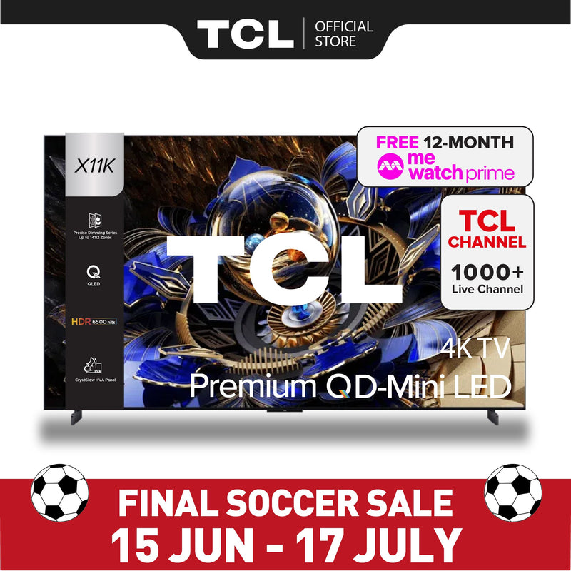 TCL X11K Premium QD-Mini LED TV 85 98