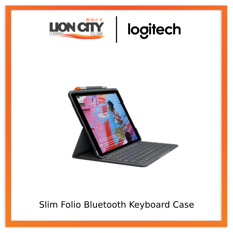Logitech Slim Folio Bluetooth Keyboard Case For iPad 7th