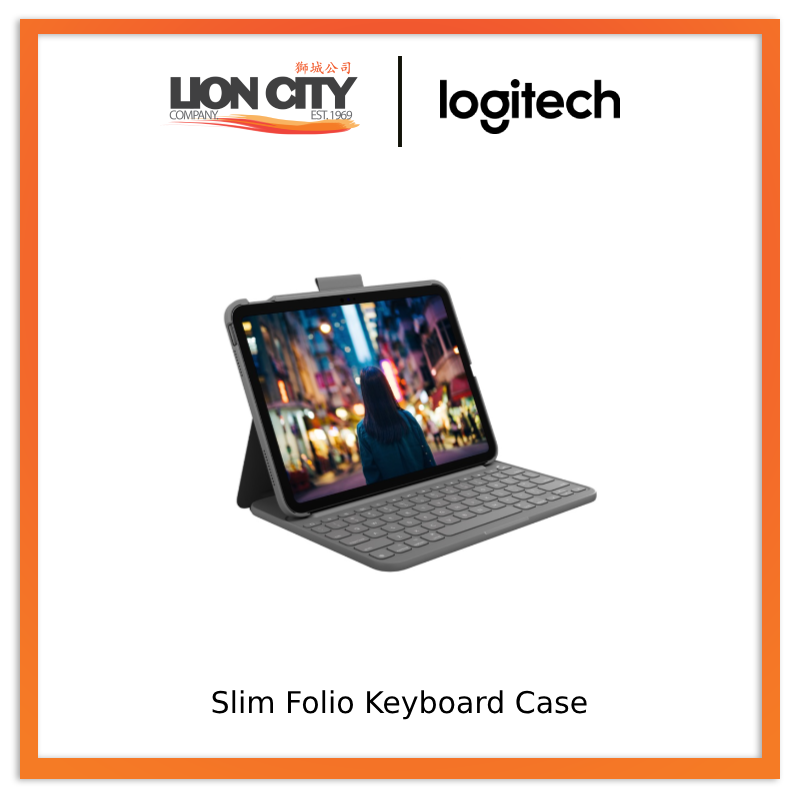 Logitech Slim Folio Keyboard Case iPad 10.9" (10th Gen) Lion City Company