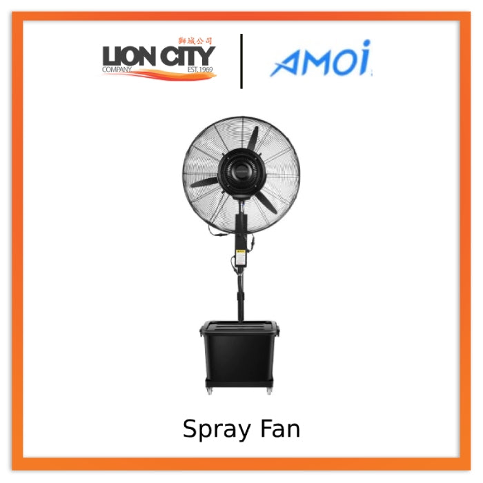 Amoi Industrial Spray Fan Outdoor Water Mist Water-Cooled Atomization Powerful Commercial Cooling Water-Adding Floor Fan