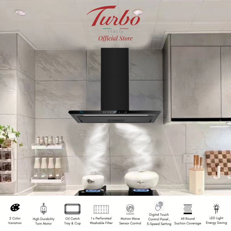 Turbo Italia T208 Series 90cm Chimney Hood