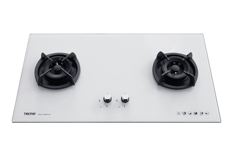 Tecno 88cm 2-Burner Glass Cooker Hob T2288TGSV