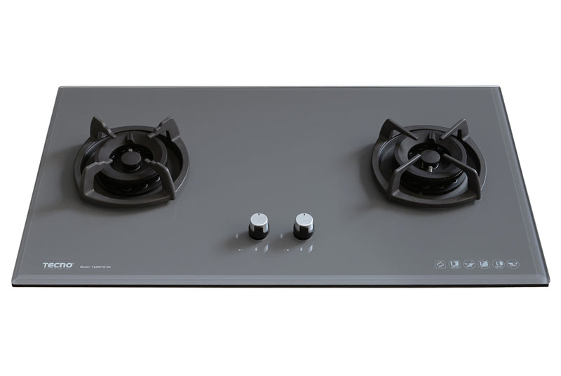 Tecno 88cm 2-Burner Glass Cooker Hob T2288TGSV