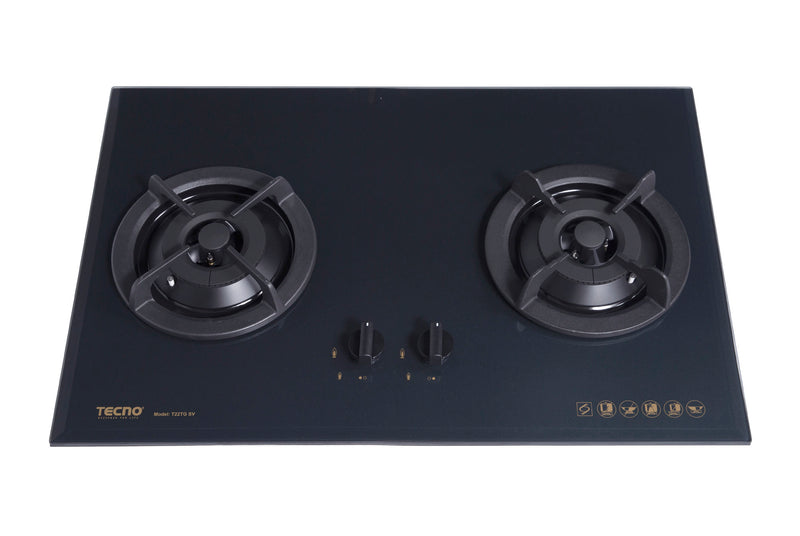 Tecno 75cm 2-Burner Tempered Glass Cooker Hob T 22TGSV