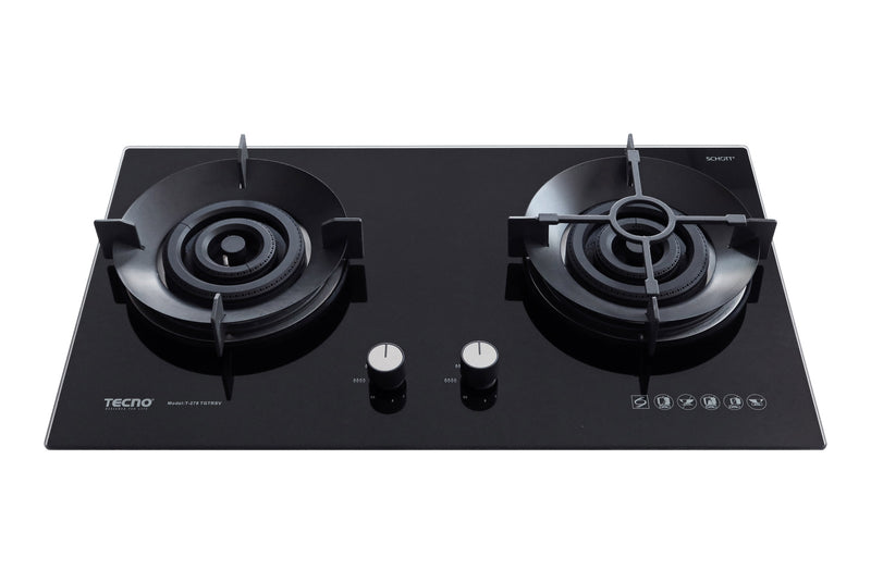 Tecno 78cm 2-Burner Glass Cooker Hob T 278TGTRSV