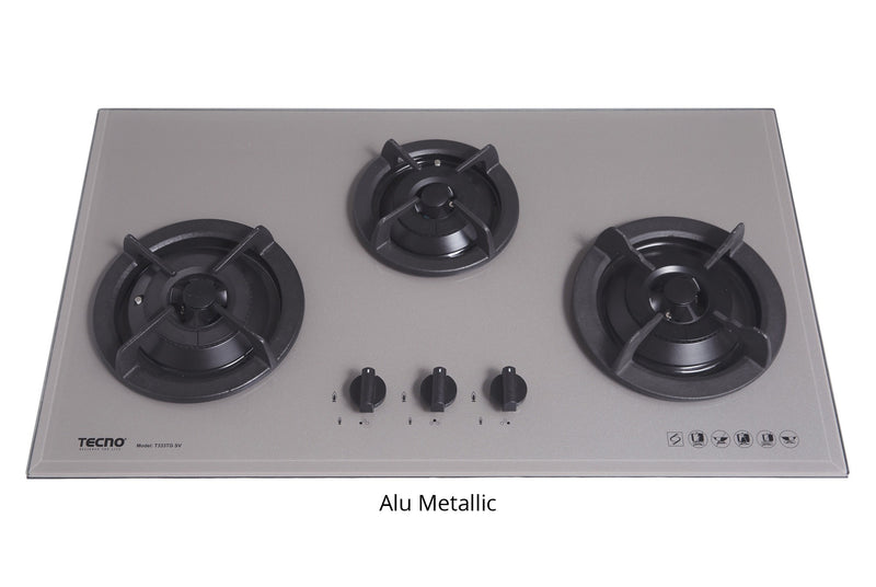 Tecno 86cm 3-Burner Glass Cooker Hob T333TGSV