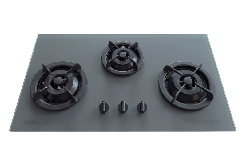 Tecno 86cm 3-Burner Glass Cooker Hob T333TGSV