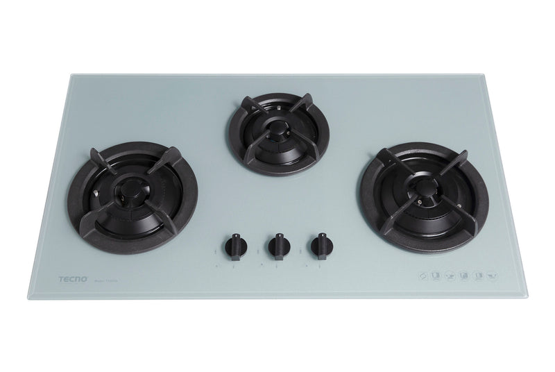 Tecno 86cm 3-Burner Glass Cooker Hob T333TGSV