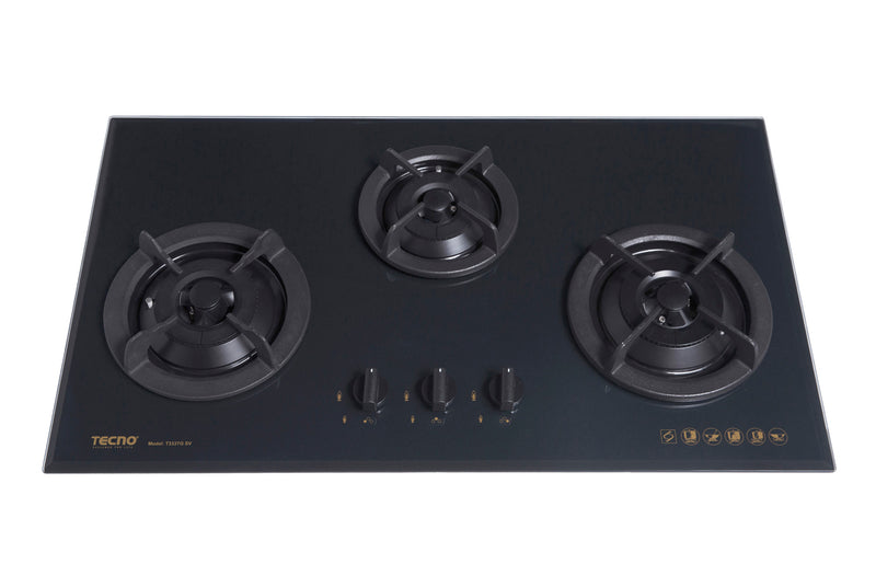 Tecno 86cm 3-Burner Glass Cooker Hob T333TGSV