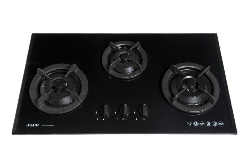 Tecno 86cm 3-Burner Glass Cooker Hob T333TGSV