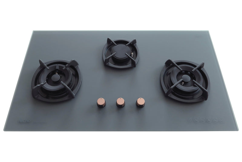 Tecno 90cm 3-Burner Tempered Glass Cooker Hob T3388TGSV
